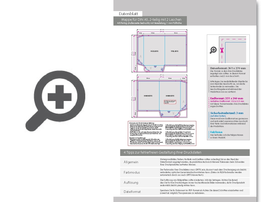 Product Bild mappe_f__r_din_a5__2-teilig_mit_2_laschen__4_0_farbig_(au__enseite_bedruckt)__mit_hochglanz-uv-lack