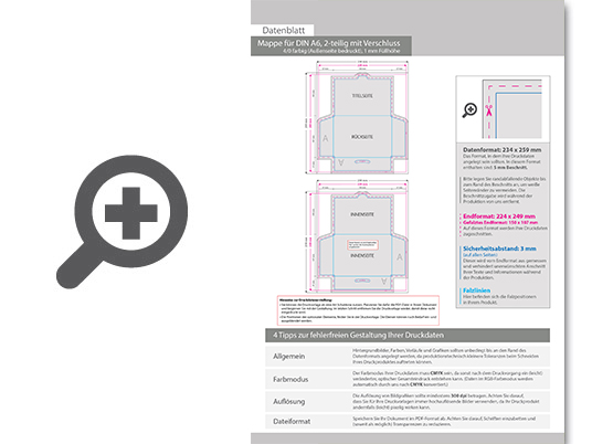 Product Bild mappe_f__r_din_a6__2-teilig_mit_verschluss__4_0_farbig_(au__enseite_bedruckt)